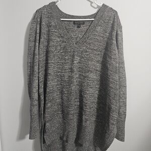 Banana Republic Charcoal V-Neck Sweater - Pima Cotton Cashmere